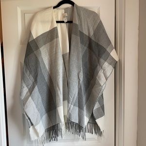 Grey Plaid Cardigan